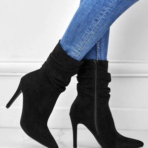 Stiletto heel, black boots